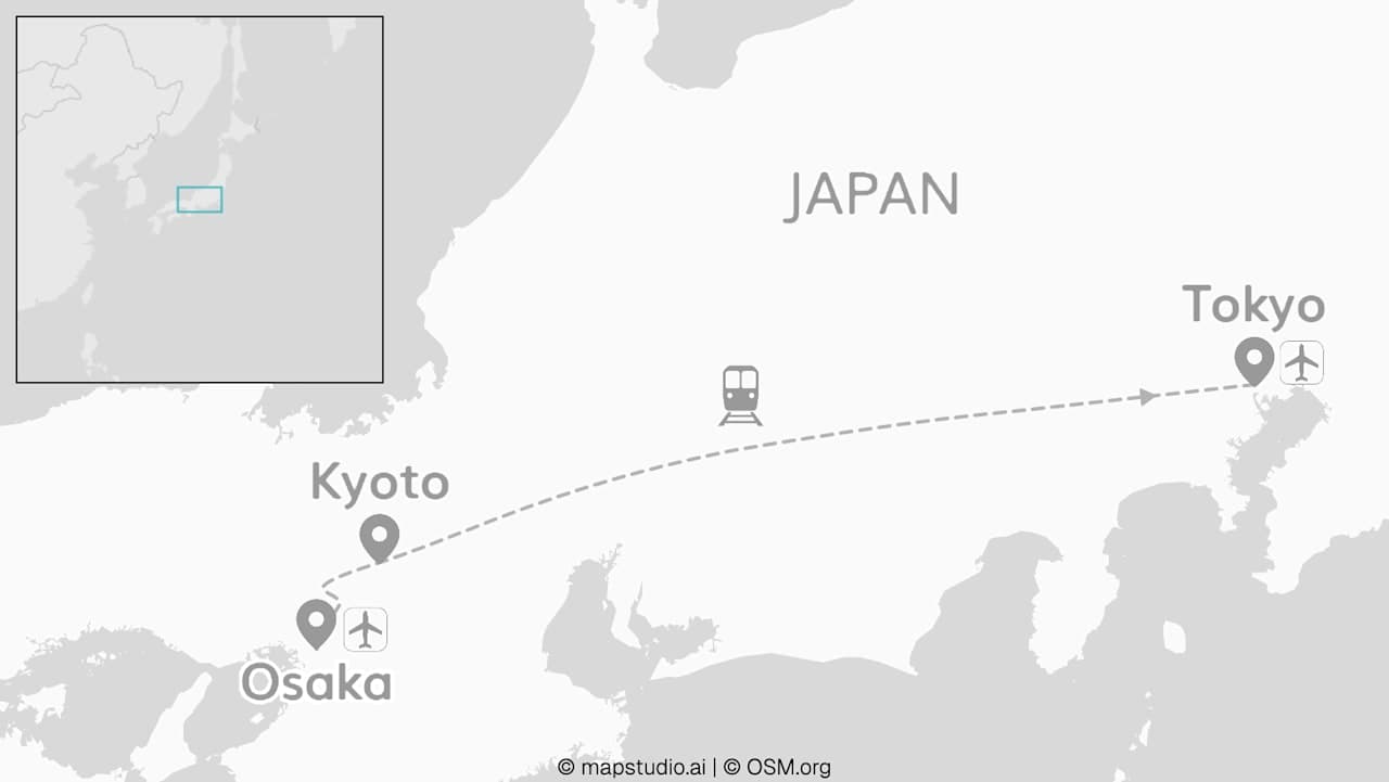 2 for 1 Japan: Meet me in Tokyo, Kyoto & Osaka