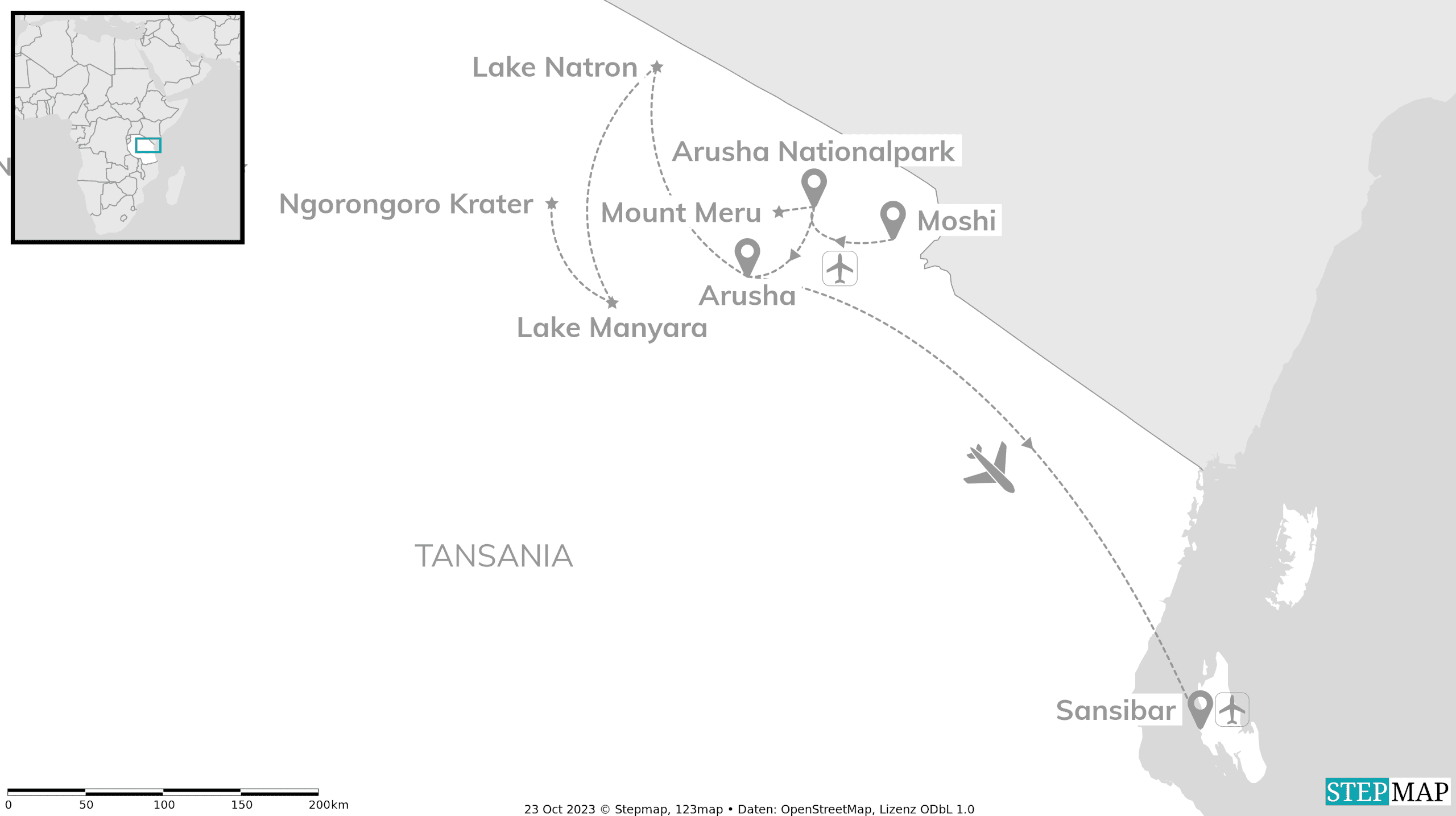 Tansania Adventure: Meru Trekking, Safari & Sansibar