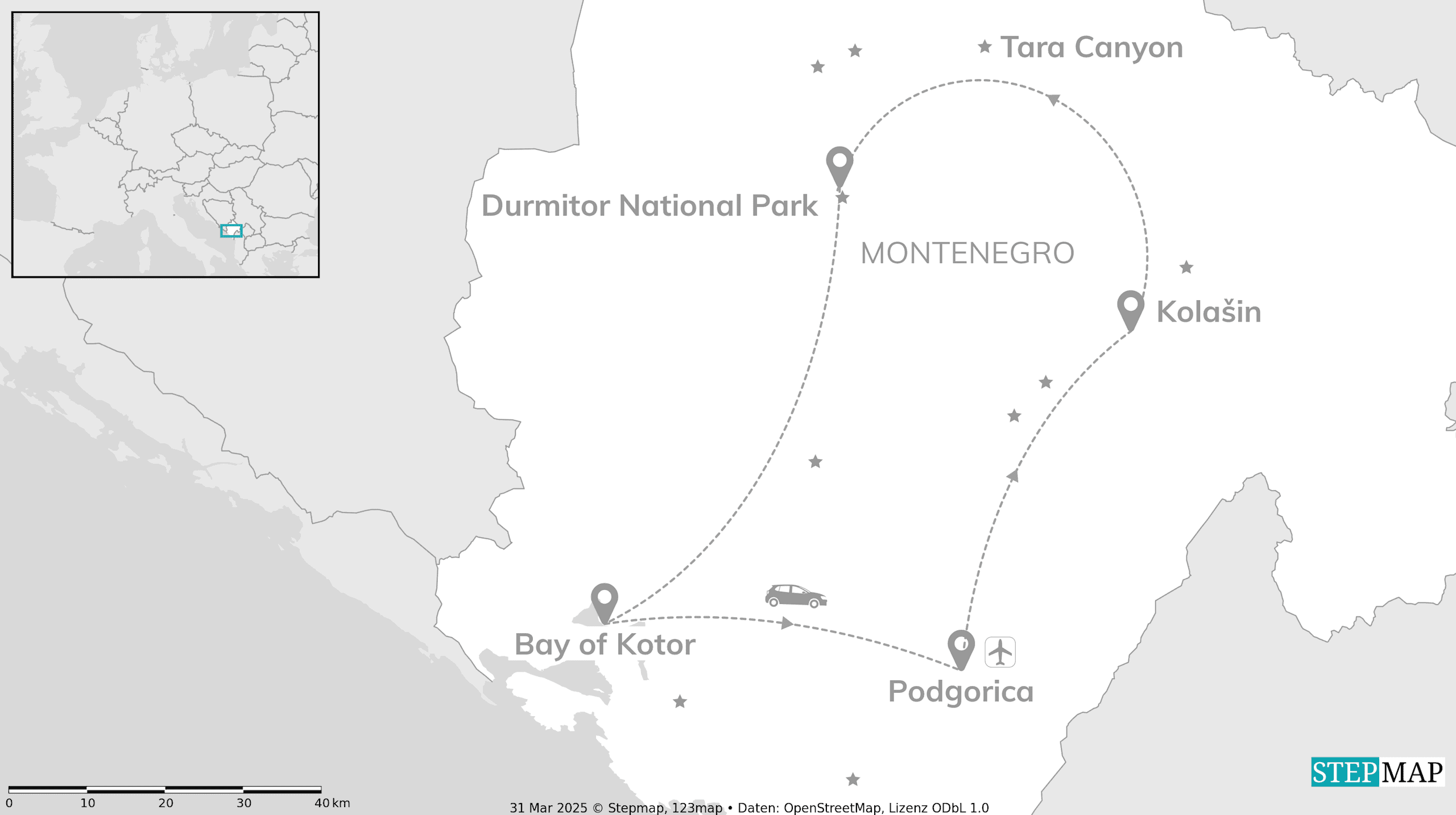 Roadtrip Montenegro: Canyons, Buchten & Cottage-Adventure