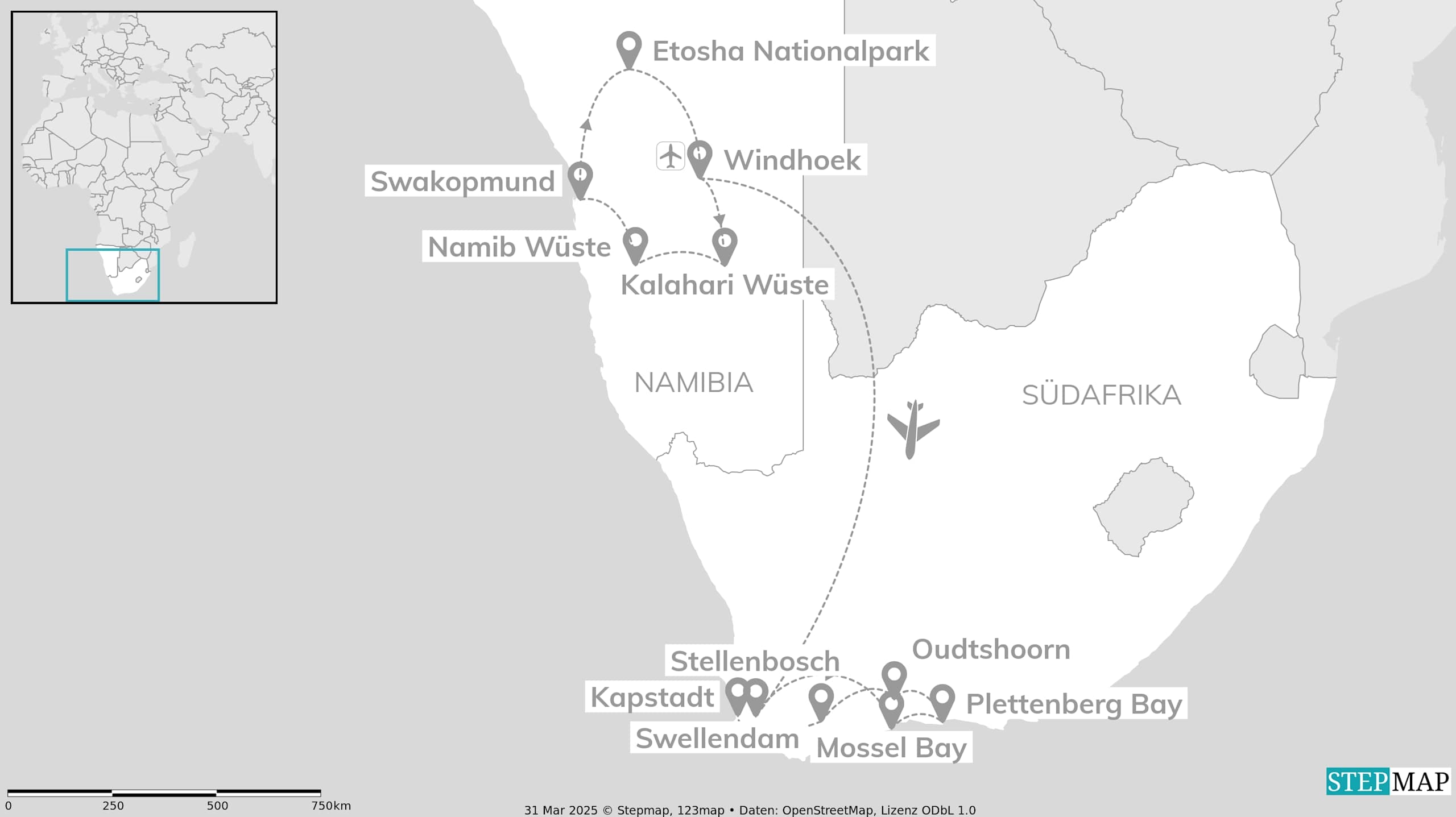 Namibia meets Südafrika: Desert Roadtrip & Wildlife Glamping