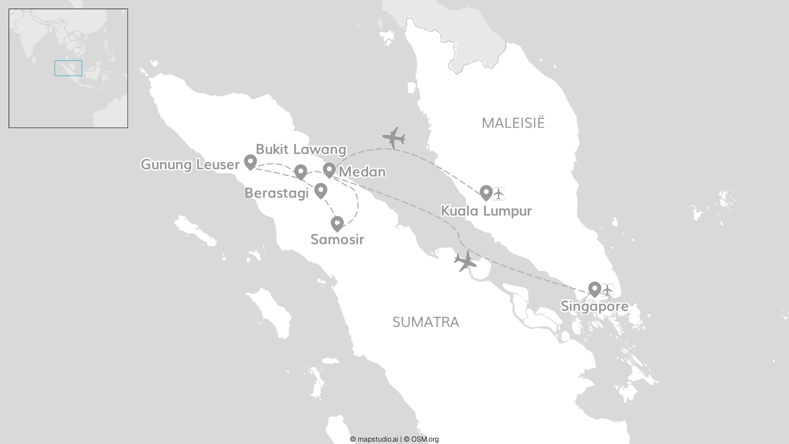 Azië's contrasten: Sumatra's jungle & stralende skylines