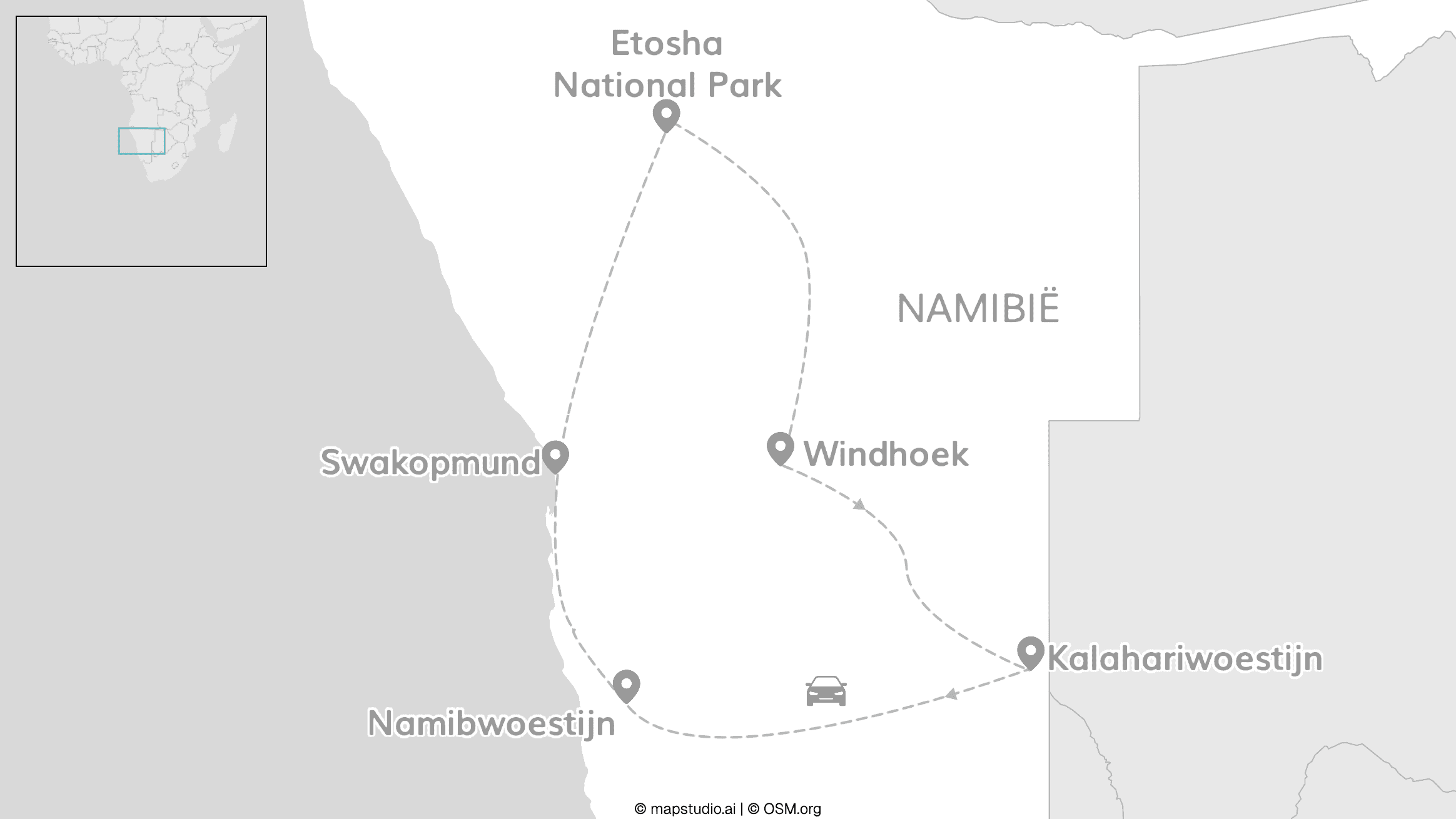 Namibië roadtrip: tussen duinen & dierenrijk