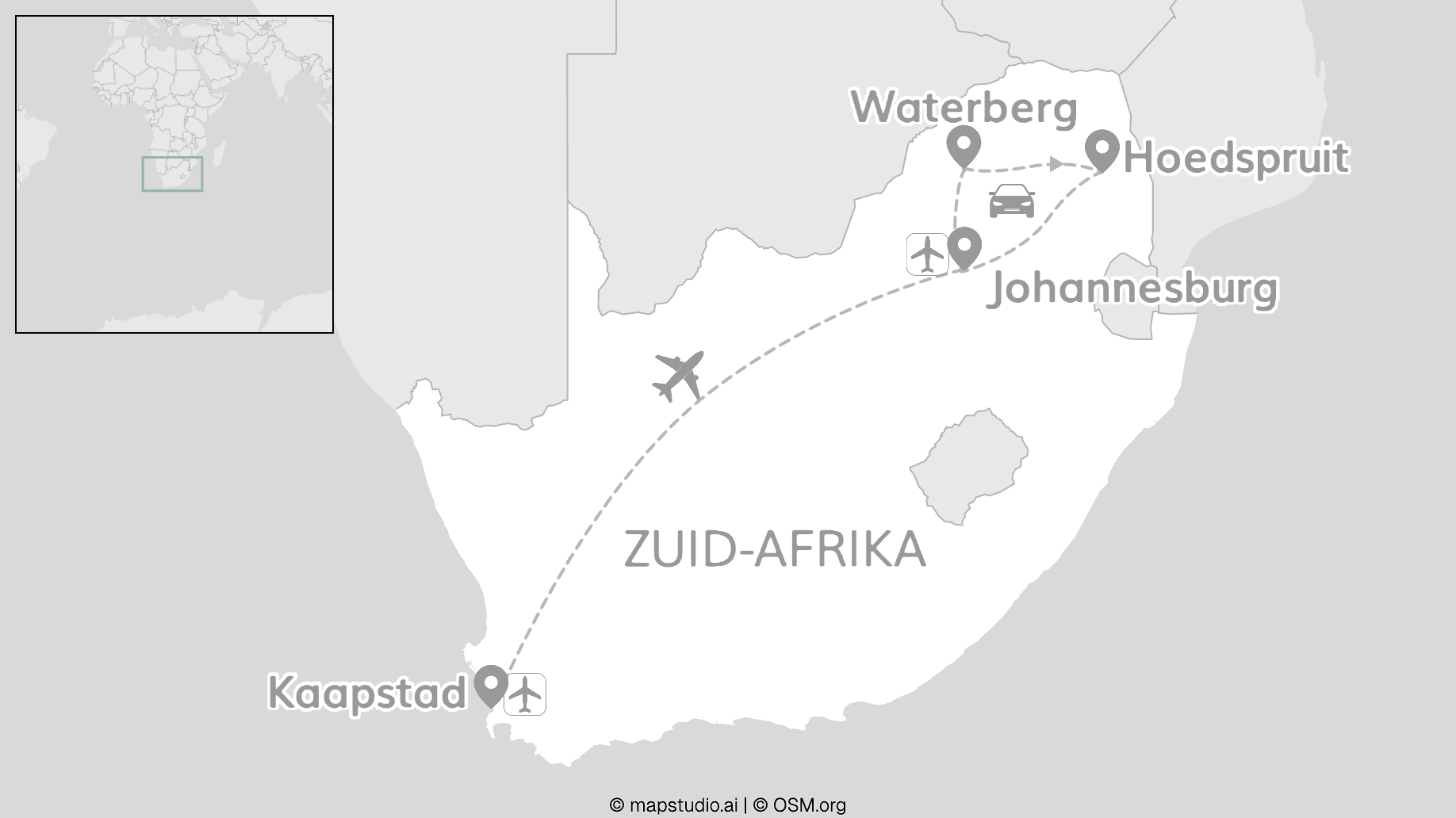 Zuid-Afrika roadtrip: van Kaapstad tot wildlifeglamping