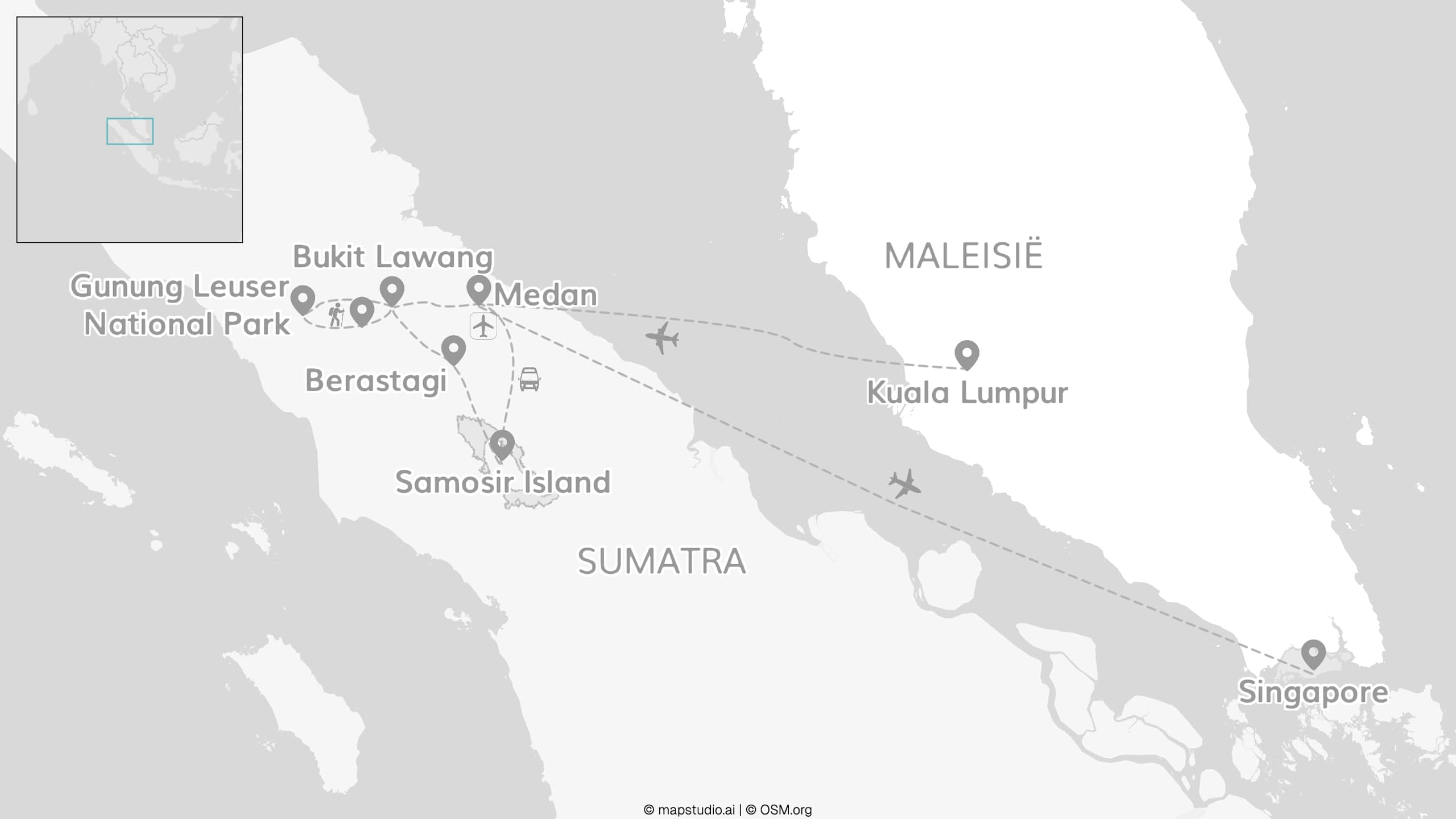 Sumatra, Maleisië & Singapore: chillen met orang-oetans