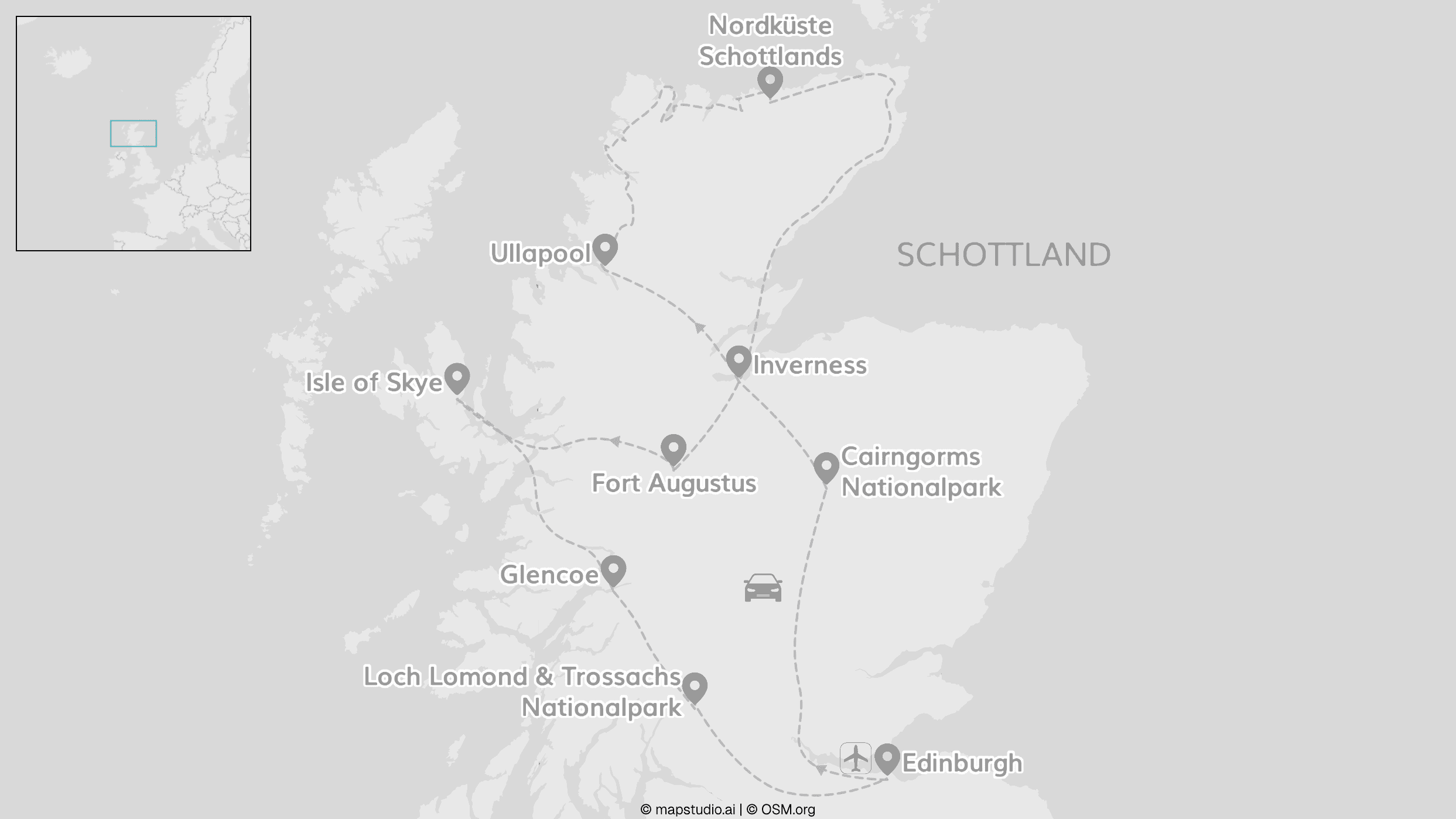 Explore Schottland: Roadtrip zu Nationalparks & zur Isle of Skye
