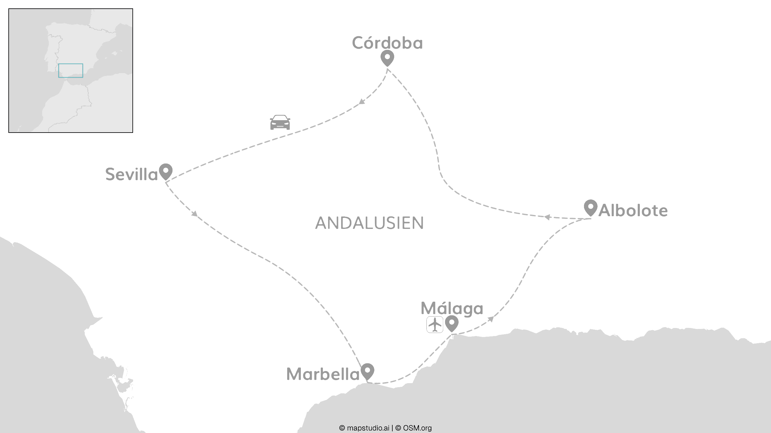 Andalusien Roadtrip: Sevilla, Córdoba & Costa del Sol