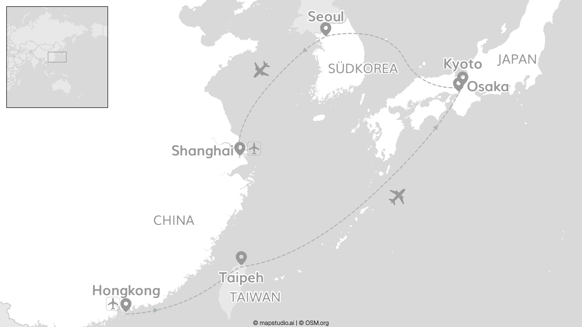 5 Länder Ostasien: Von China bis Südkorea