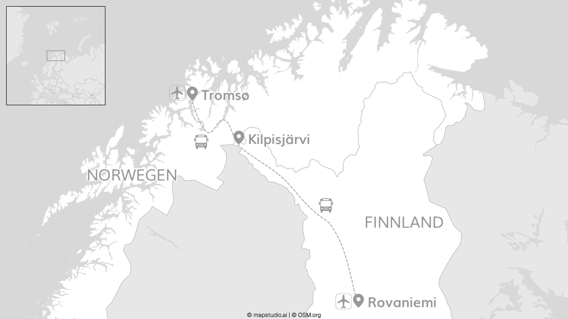 Norwegen & Finnland: Arctic Route nach Rovaniemi